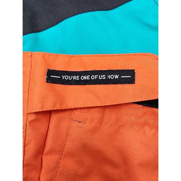 Neff Throwback Poncho Tech Shred Jacket, Men's Large, Orange / ‎ Blue EUC - Picture 13 of 16